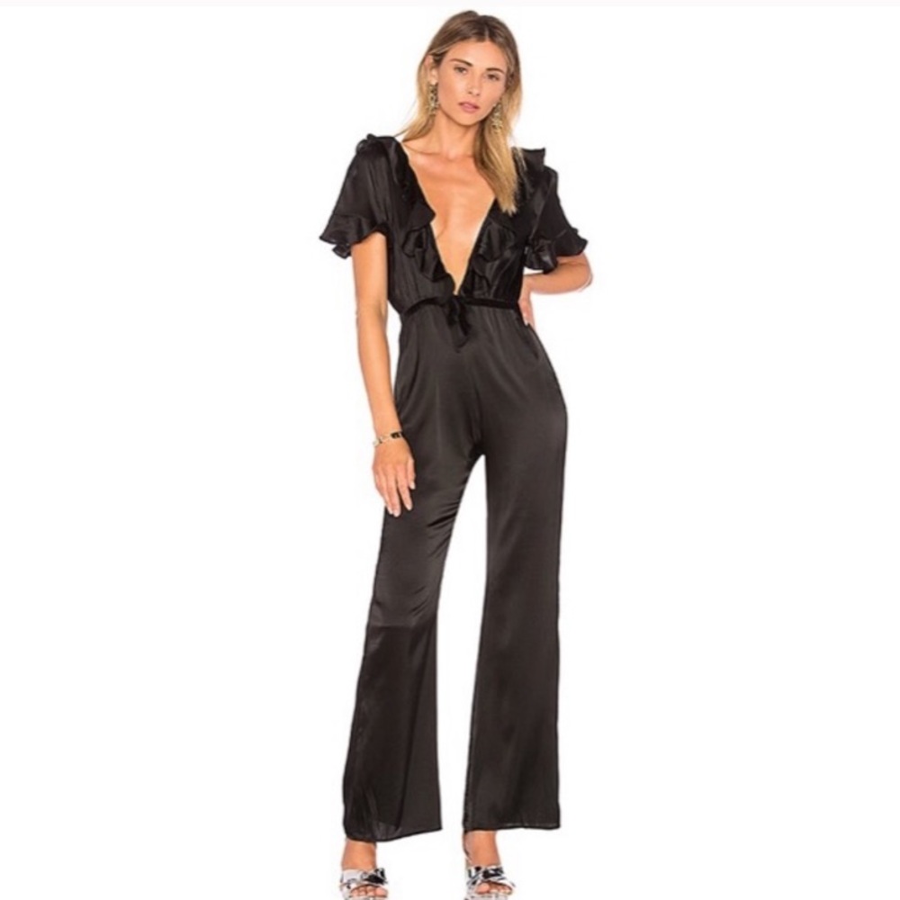 FOR LOVE AND LEMONS black jumpsuit